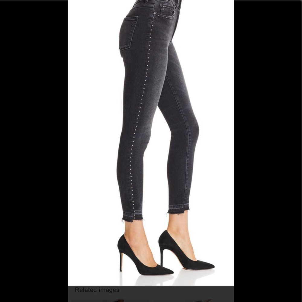 DL1961 black studded skinny Jean
